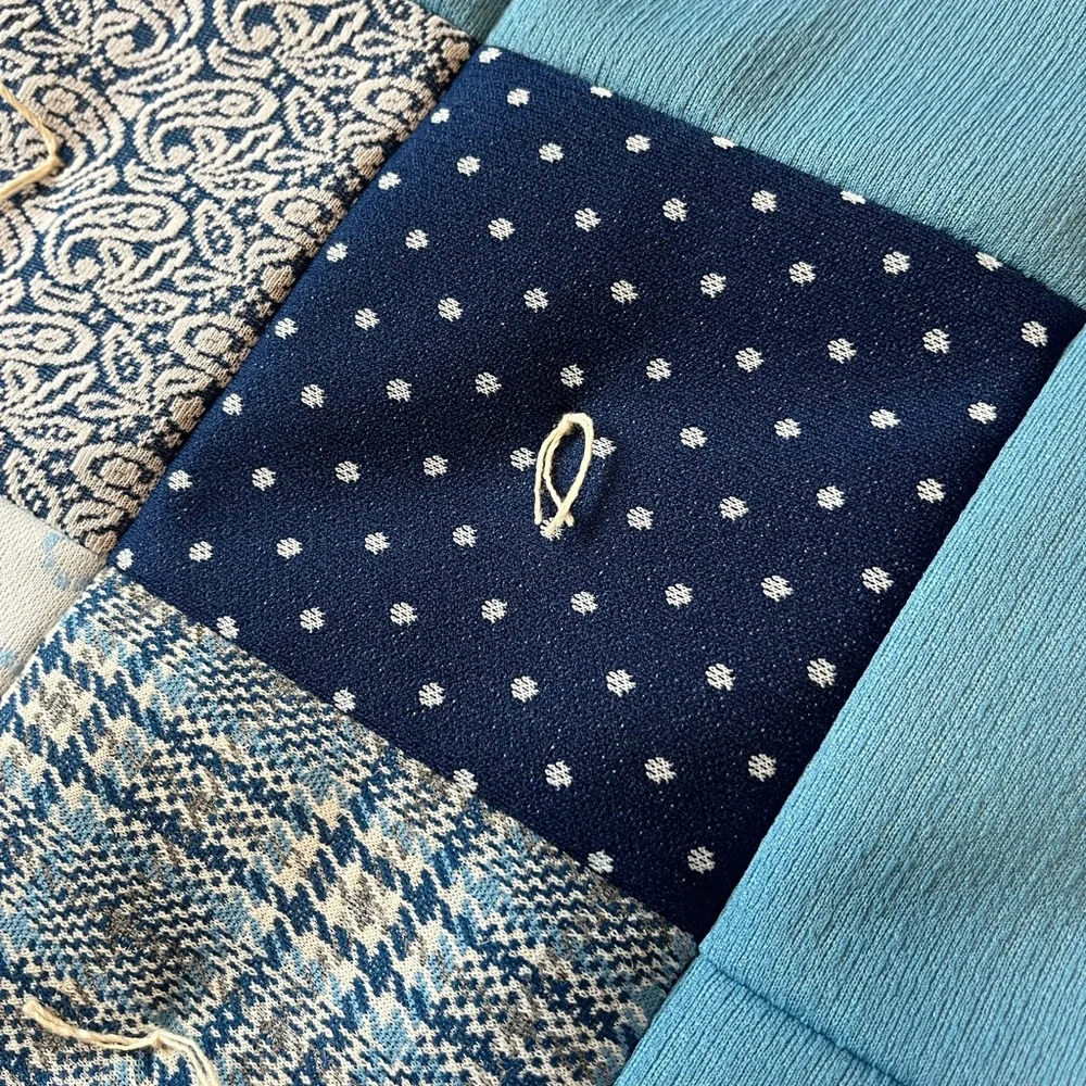 NEW Handmade quilt cozy vintage charm of polyester double knit textures blanket